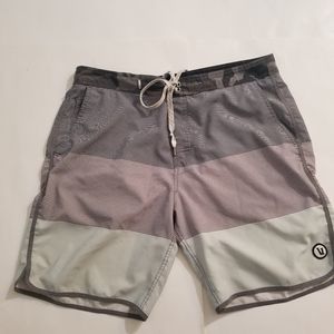 Sold----Vuori Men’s Board Shorts Swim Trunks Multi Color Striped Size 34
